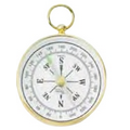 Open-Faced Brass Colored Compass